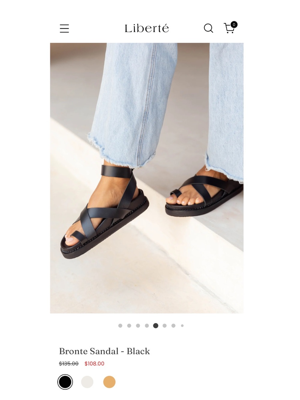 Liberte Brontë black strappy platform leather Roman style sandals EUC 40 9/9.5 - Picture 3 of 10